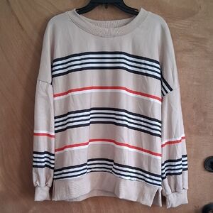 Striped Beige Sweatshirt